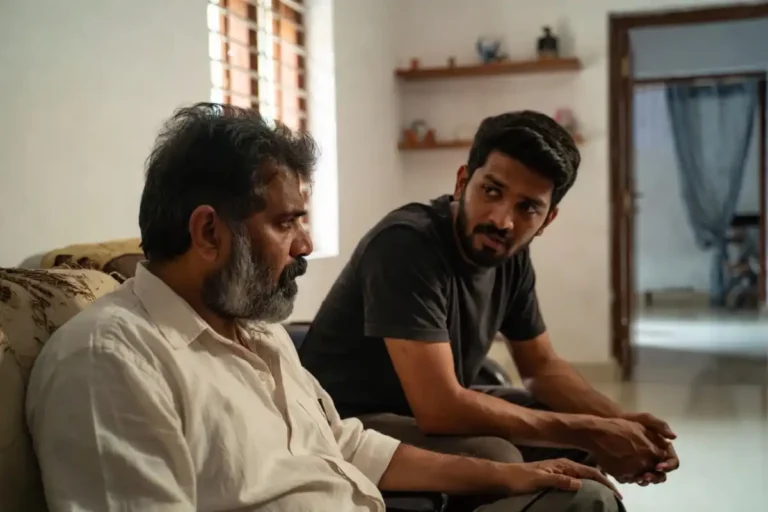 Ashakal Aayiram 2026 Malayalam movie featuring Jayaram and Kalidas Jayaram in a family drama